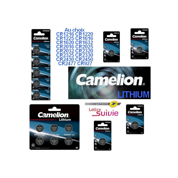 Camelion piles bouton lithium 3V CR2032 CR2025 CR2016 CR2430 CR2450 CR1632 CR927