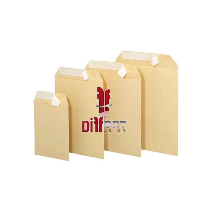 Enveloppes kraft pochette brune 90gr auto-adhèsive avec bande détachable C4,C5..
