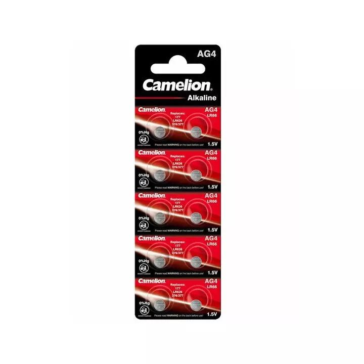 100 PILES CAMELION AG4  LR626 LR66  GP77A 177 377 SR66  SR626W ALCALINES G4