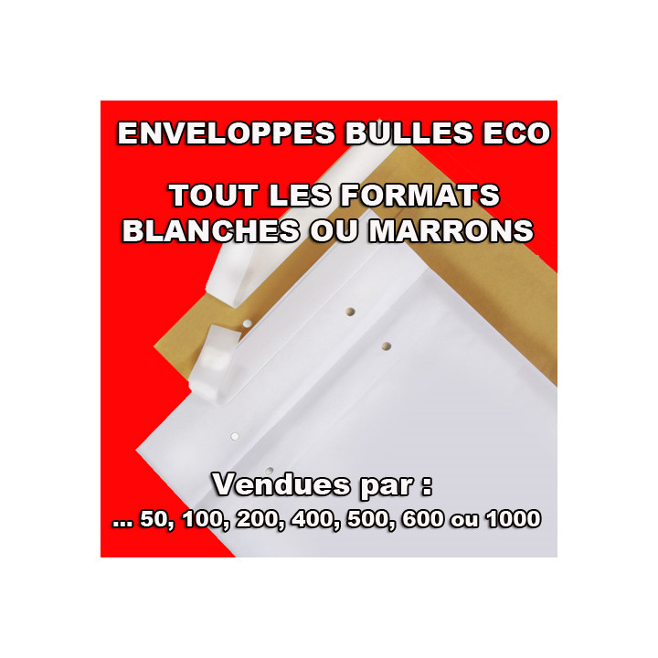 Enveloppes à bulles pochettes matelassées marrons ou blanches 11 formats