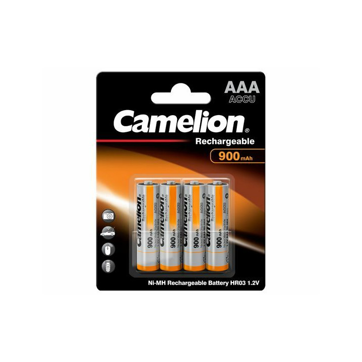 Top qualité 8 accus piles rechargeables batteries AAA R03 LR3 900mAh Camelion 