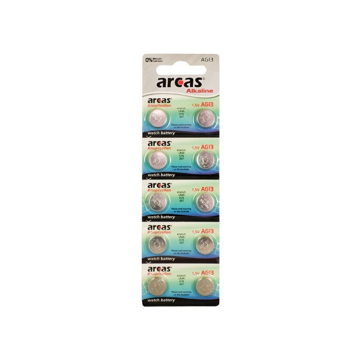 100 PILES  AG13/LR44/A76/GP76/GP86A/357/SR44W/ ALCALINES G13-A D303 L1154 L1154F