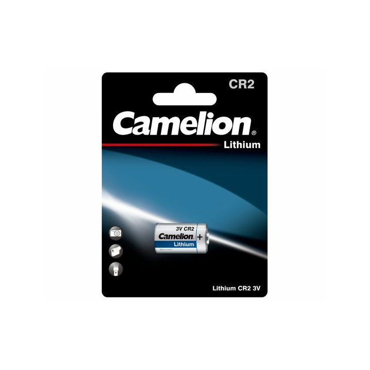 Lot de 10 piles batterie au lithium (photo) CR2 CR-2 3V sous blister Camelion