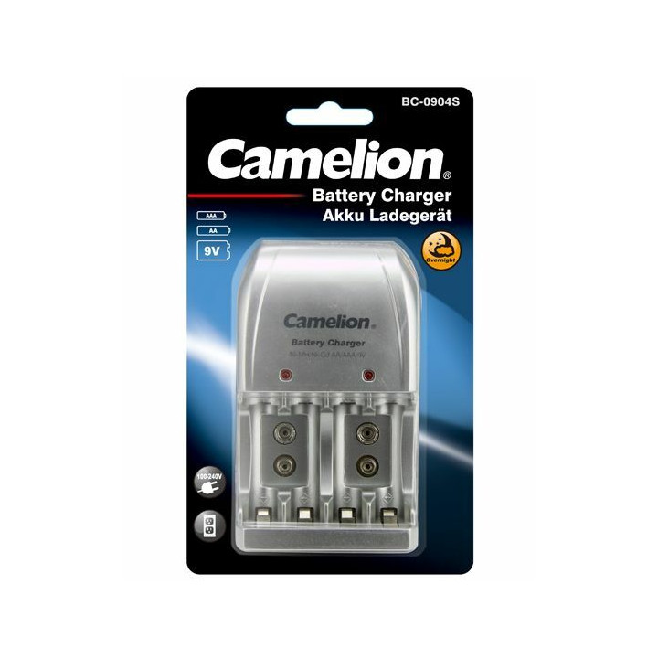 Chargeur Camelion BC-904 - Accus rechargeable NiMH R3 AAA / R6 AA / 2 accus 9V