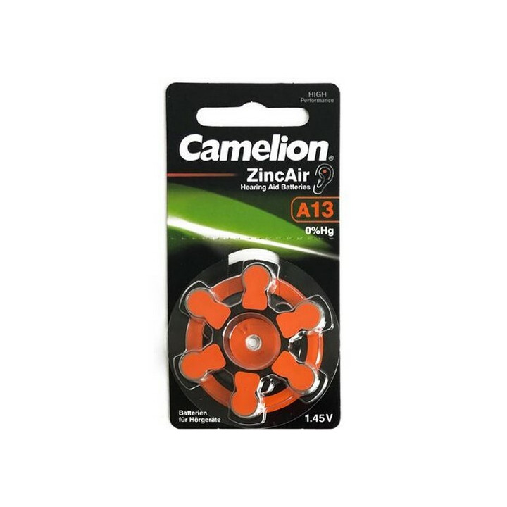 30 piles auditives appareil auditif 13 A13 ZINC AIR Code Couleur Orange CAMELION