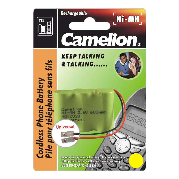 Batterie pile accu rechargeable Camelion téléphone sans fil 3,6V 600mah C028  