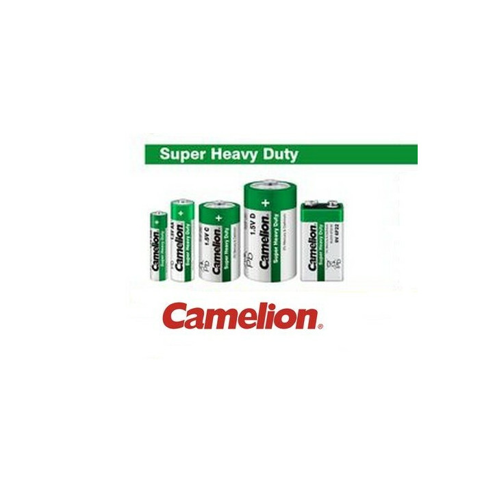 Lot panaché piles Camelion Green AAA  AA  9V R14 C R20 D revendeur (48 blisters)
