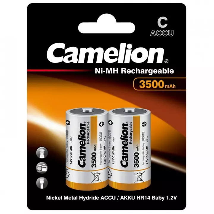Lot 6 accus pile rechargeable C R14 HR14 3500mAh (LR14) 1.2V Camelion         