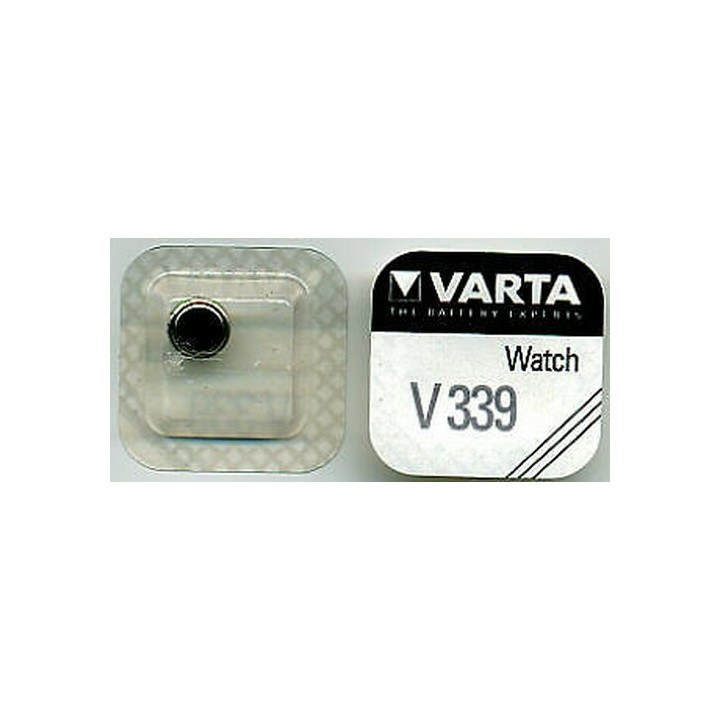 5 piles boutons Varta ronde V339 / V 339 (SR 614 SW) Oxyde d'argent pour montre