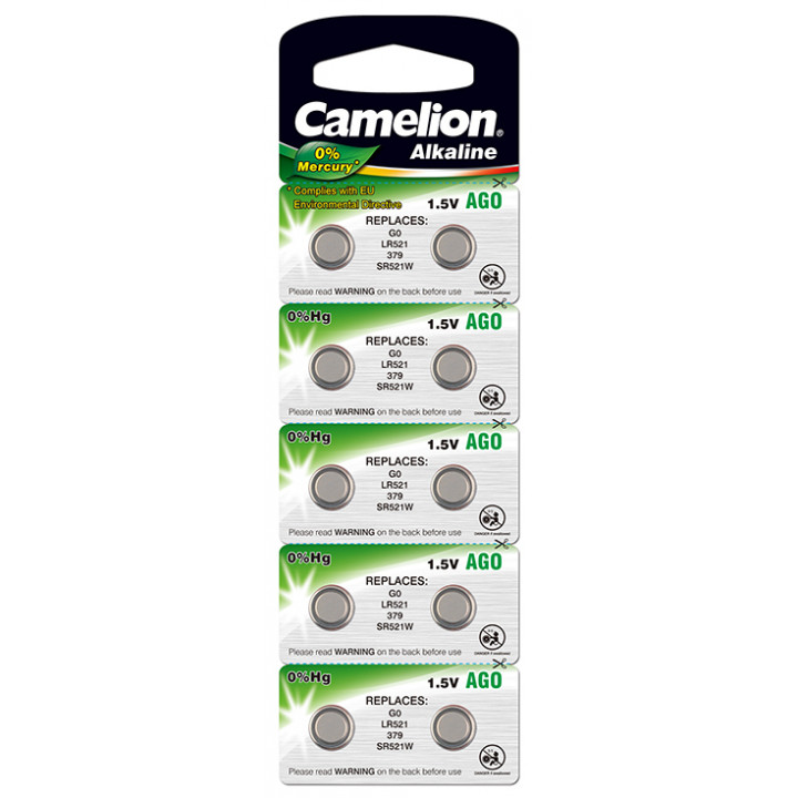 LOT 30 PILES BOUTON ALCALINE AG0 LR521 179 379 SR521W BP10 SANS MERCURE CAMELION
