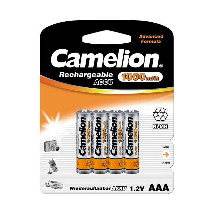 8 ACCUS PILES BATTERIES RECHARGEABLES AAA LR03 1000mah Camelion