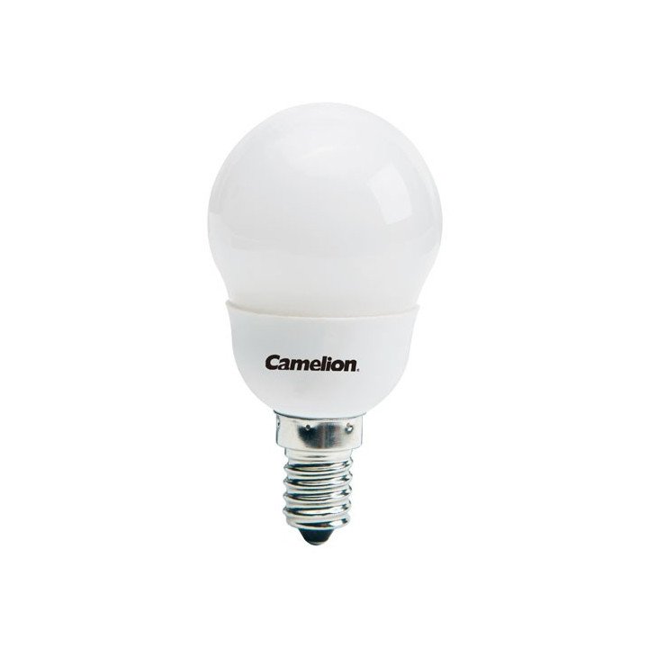 Ampoule mini globe 7W E14  Fluo-compacte Camelion