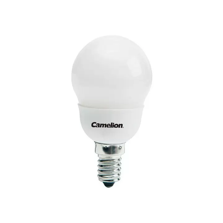 Ampoule mini globe 7W E14  Fluo-compacte Camelion