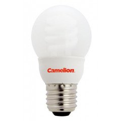 Ampoule mini globe 7W E27 Fluo-compacte Camelion