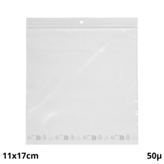 1000 sachets plastiques Zip 110x170 mm avec trou de suspension DIFFORT DIFFUSION - 1
