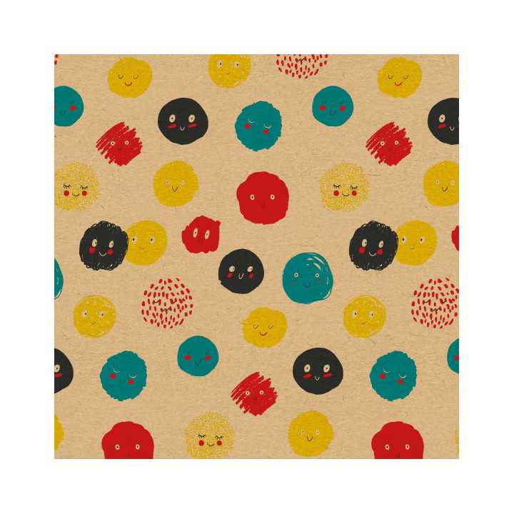 Emballage kraft papier cadeau boule émotion kraft 7380