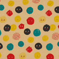 Emballage kraft papier cadeau boule émotion kraft 7380