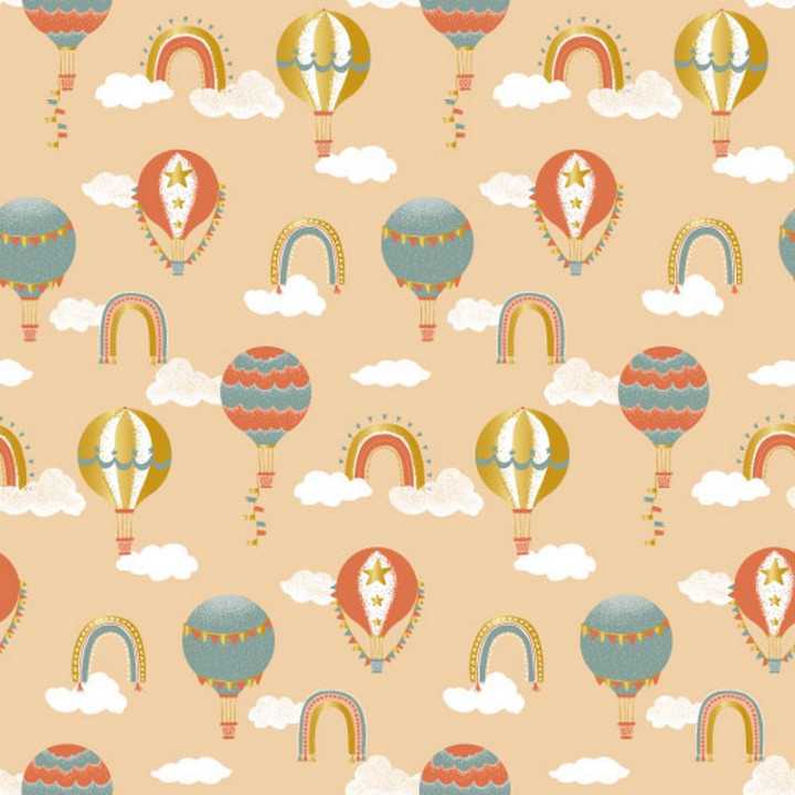 7466H papier cadeau pour enfant pas cher mongolfière