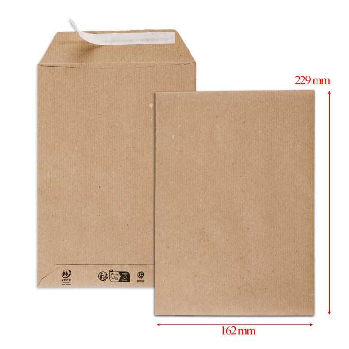 pochette kraft enveloppe recyclé 162x229 format C5