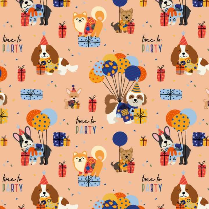 Papier cadeau anniversaire chien ou enfant enfant rigolo