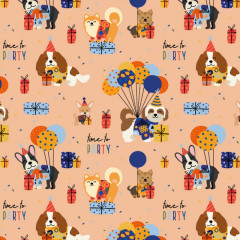 Papier cadeau anniversaire chien ou enfant enfant rigolo