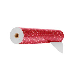 Papier cadeau rouge mat aux cœurs brillants – l’art d’emballer l’amour