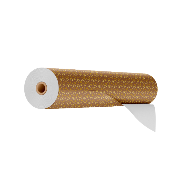 papier cadeaux professionnel félin doré 80g