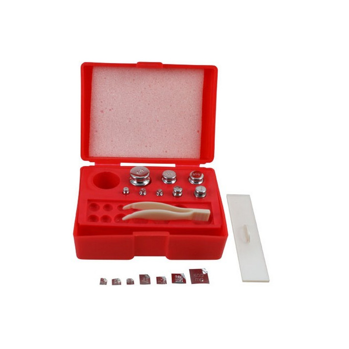 Coffret poids d'étalonnage balance +micro-poids de calibrage 0,01mg à 100g+pince