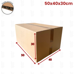20 carton caisse américaine 50x40x30 (fefco 201)