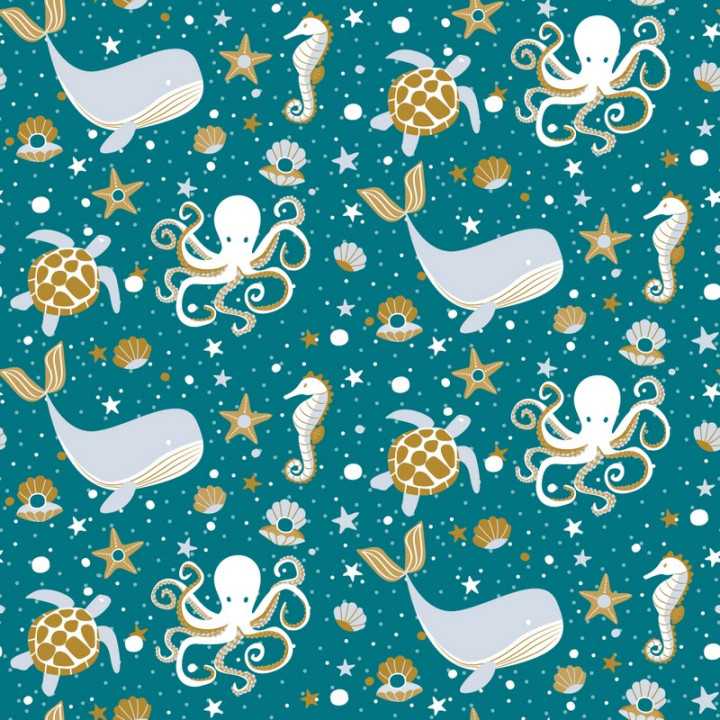emballage papier cadeau bleu océan tortue baleine pieuvre 50 mètres emballage papier cadeau bleu océan tortue baleine pieuvre 50 mètres
