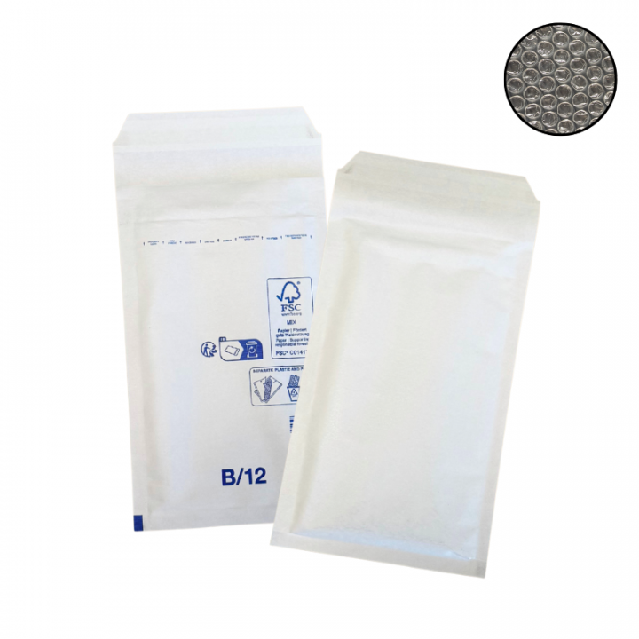 Déstockage 200 enveloppe bulle Eco B/2 blanc 140x225mm DIFPAC