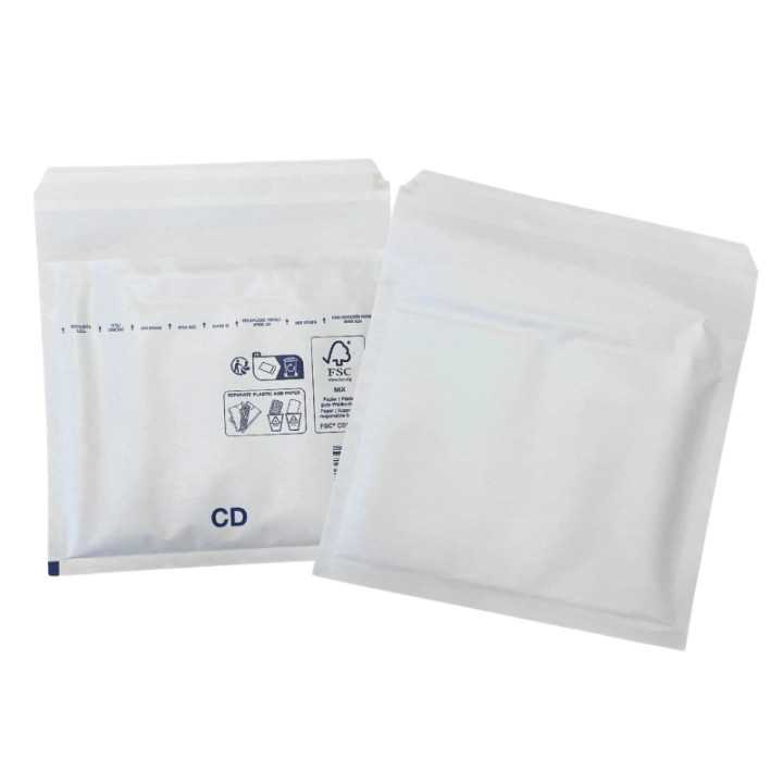 Enveloppe bulle CD blanche 200x175mm