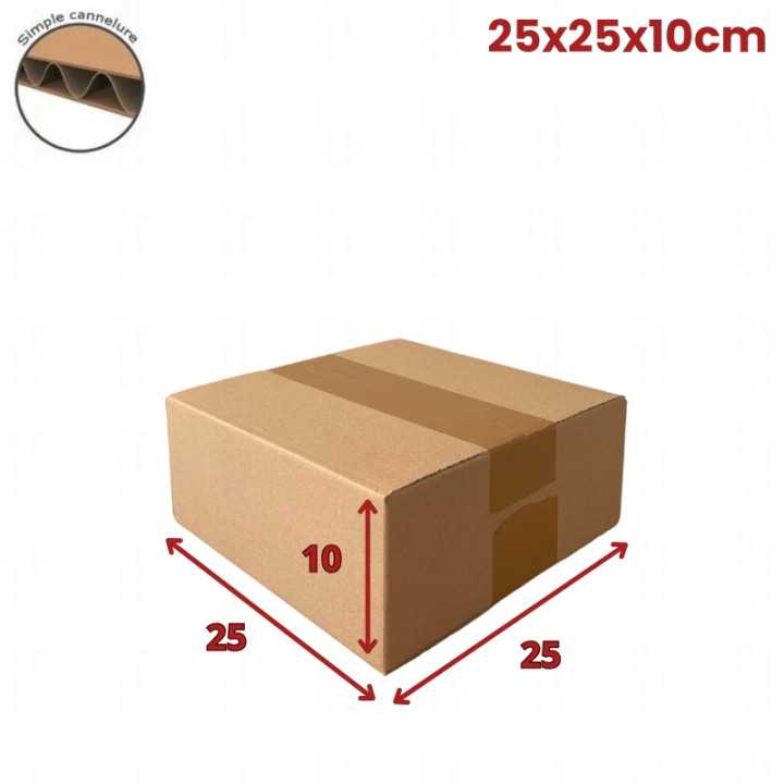 carton caisse américaine 250 x 250 x 100 mm (fefco 201)