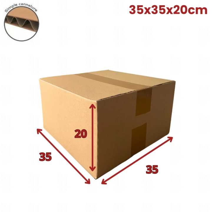 20 cartons caisse américaine 30x35x20 (fefco 201)