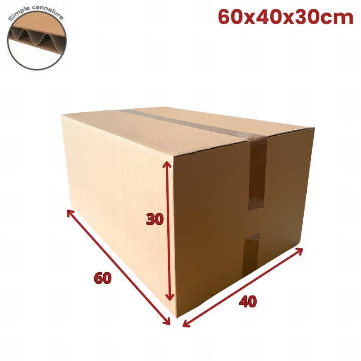 20 carton caisse américaine 60x40x30 (fefco 201) - 1