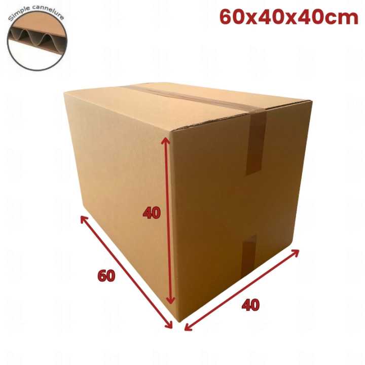 100 carton marron caisse américaine 550x400x400mm