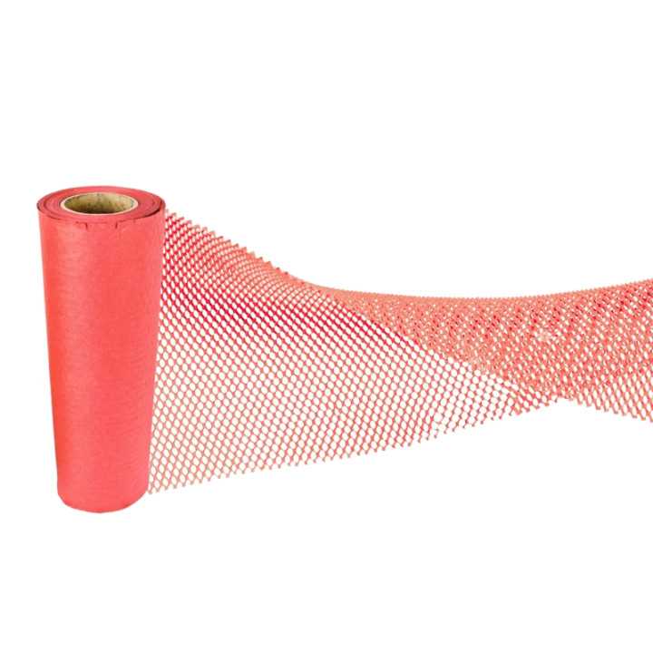 Rouleau de papier de calage nid d'abeille 50cm x 50m rouge