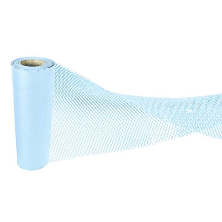 Rouleau de papier de calage nid d'abeille 50cm x 50m bleu