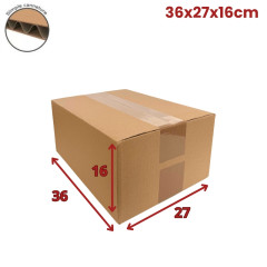 20 cartons caisse américaine 36x27x16 (fefco 201)
