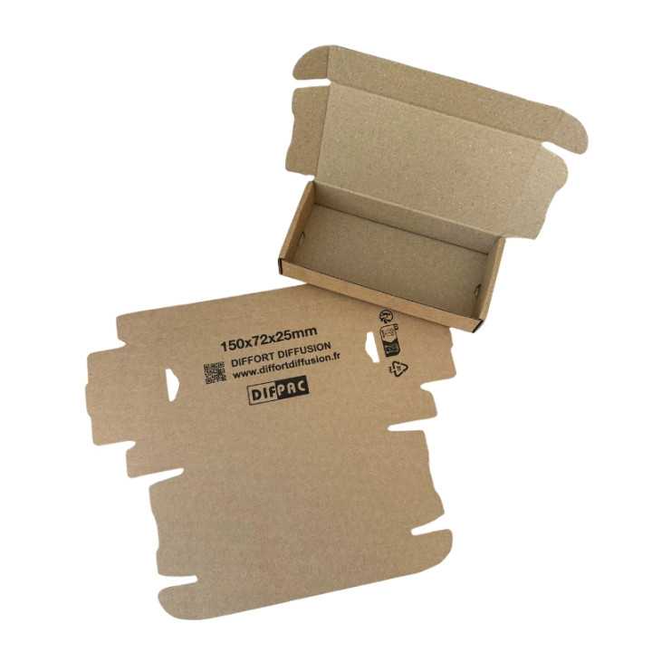 50 Boites postales cartons 15 x 7,2 x 2,5 cm (150x720x250mm)