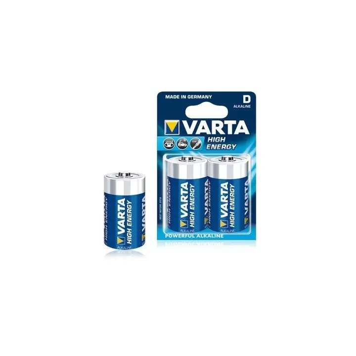 10 piles LR20 D (5 blisters) Varta High Energy R20 D