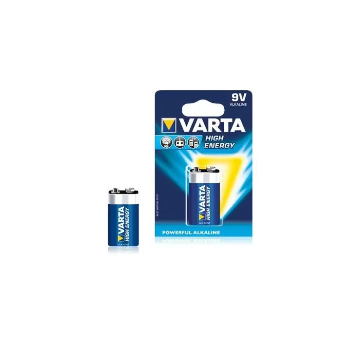 10 piles 9V 6LF22 (10 blisters) Varta High Energy 6LR61