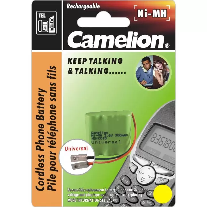 Batterie 3,6V Ni-MH 300mah 2/3AAA rechargeable Camelion
