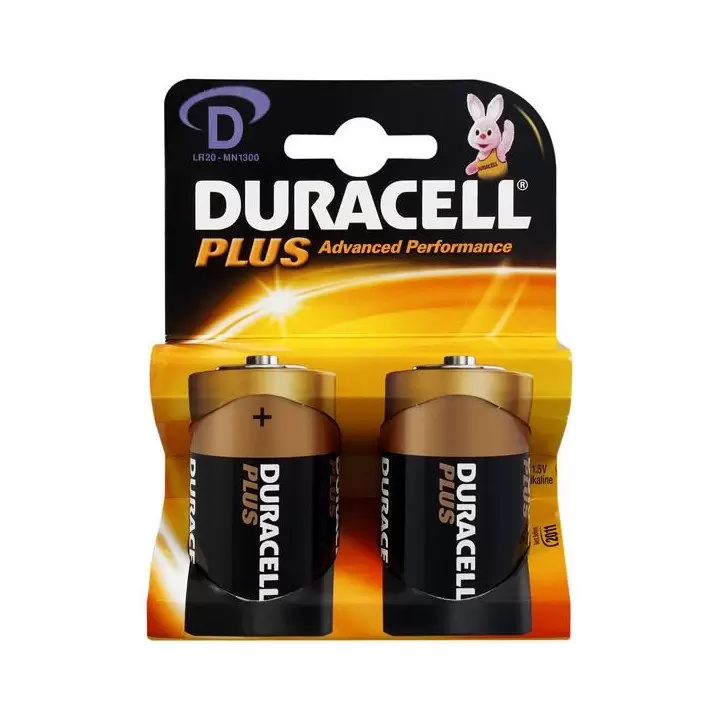 10 piles LR20 D (5 blisters) Duracell Plus R20 D
