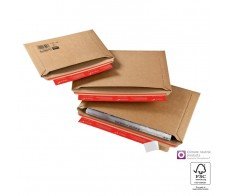 Enveloppe pochette lateral en carton avec cannelure F