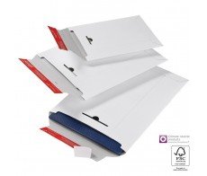 Enveloppe cartonnées blanches, carton rigide